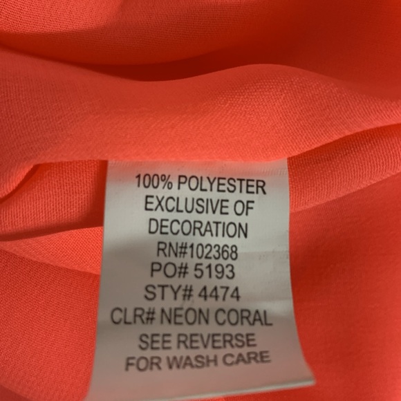 Club Z Collection Women’s Peach Swim Cover Up - Picture 4 of 5